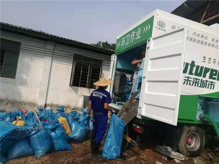 克山工业污泥压干处理